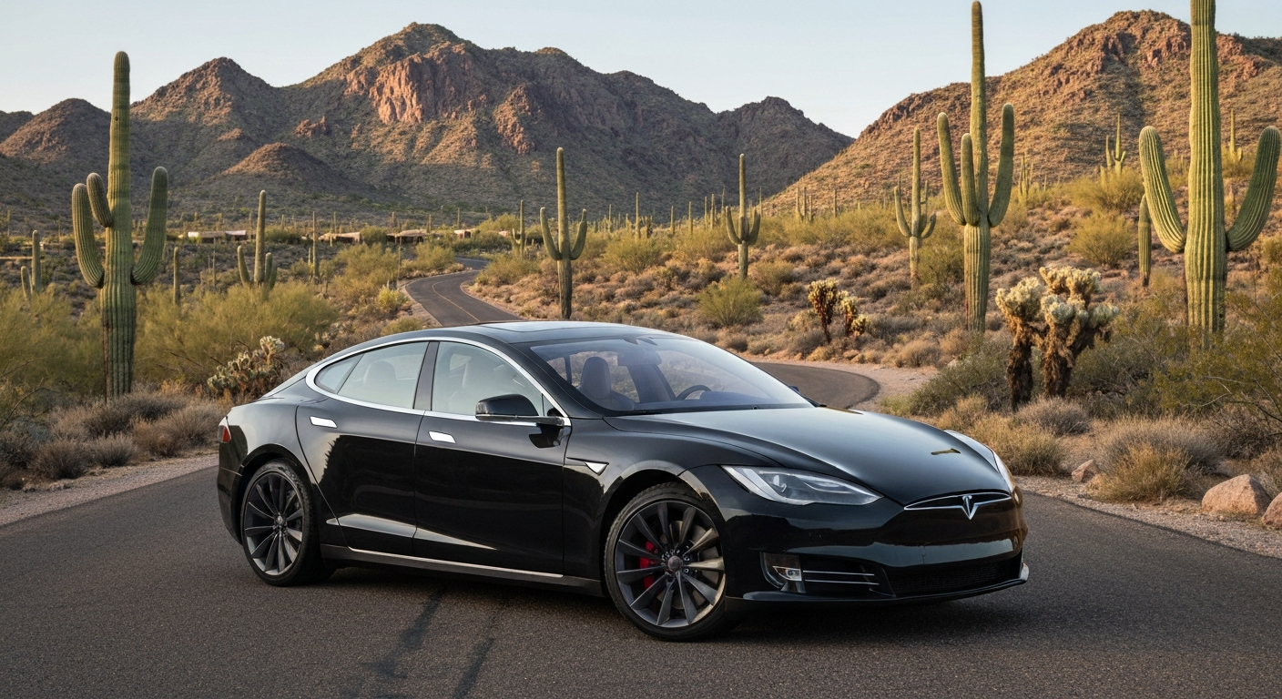 Tesla protected by Elite Protection Phoenix AZ