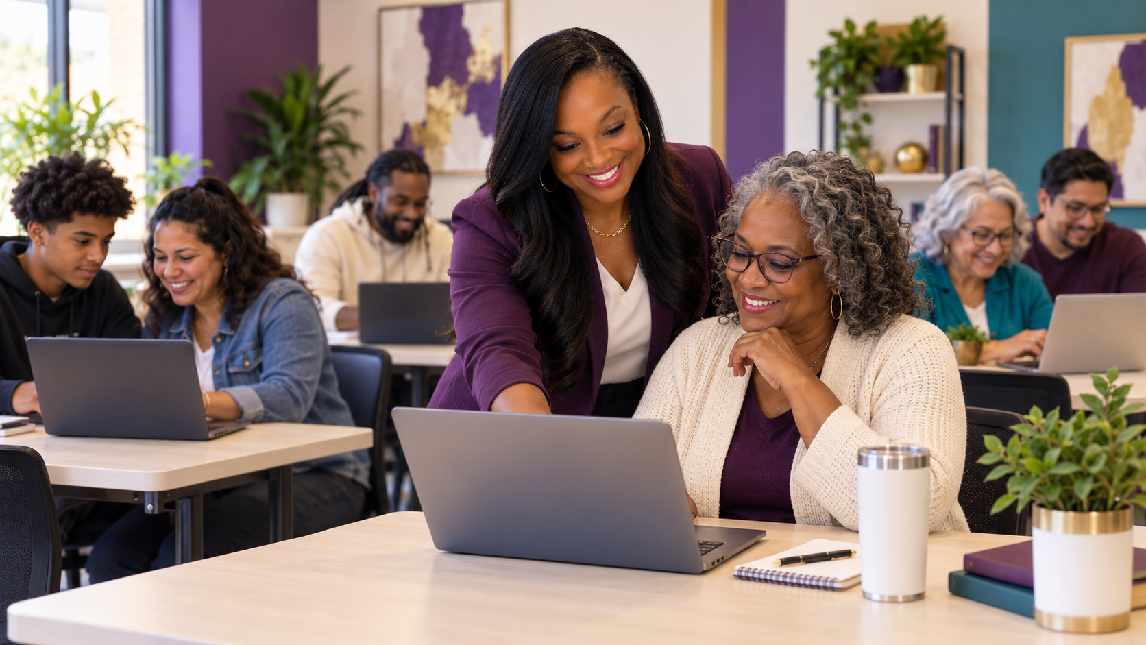 Felicia Parrish helping community members learn and build with AI at Charles County Built This