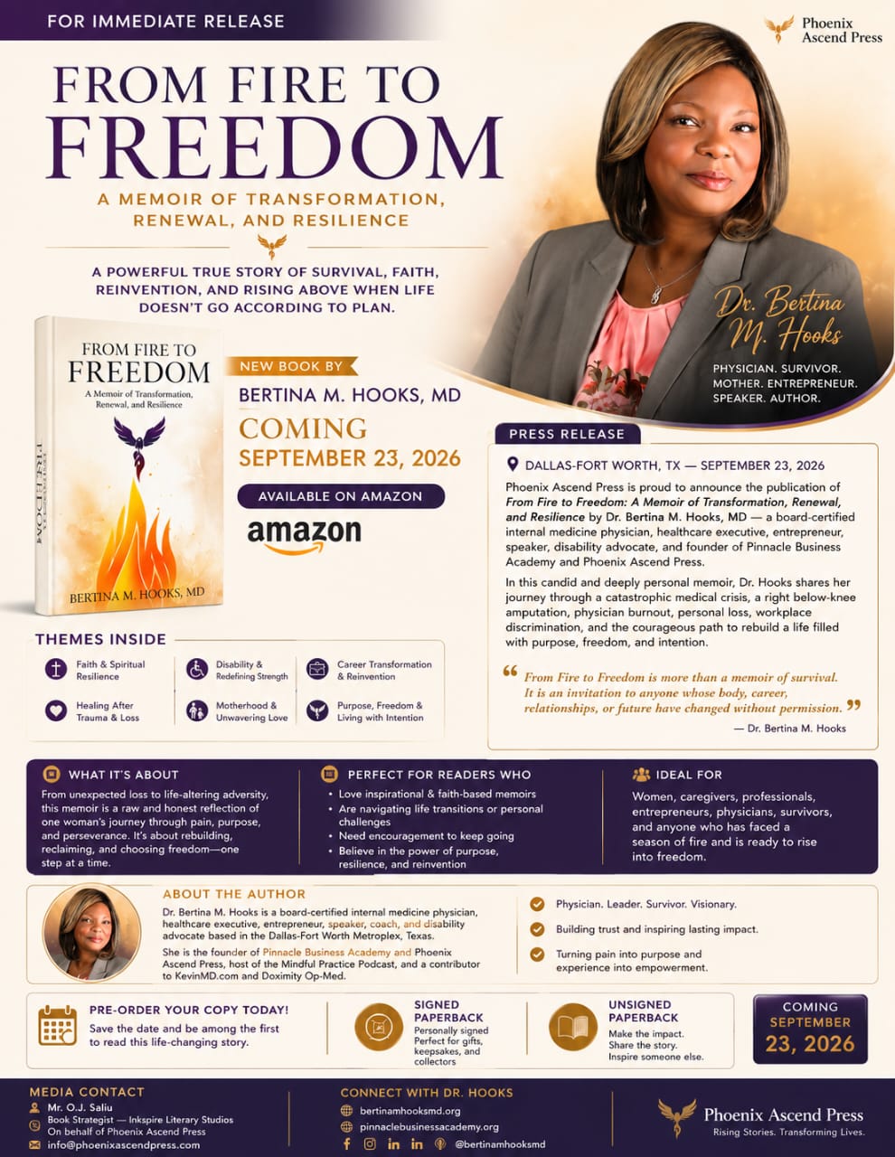 From Fire to Freedom Press Release