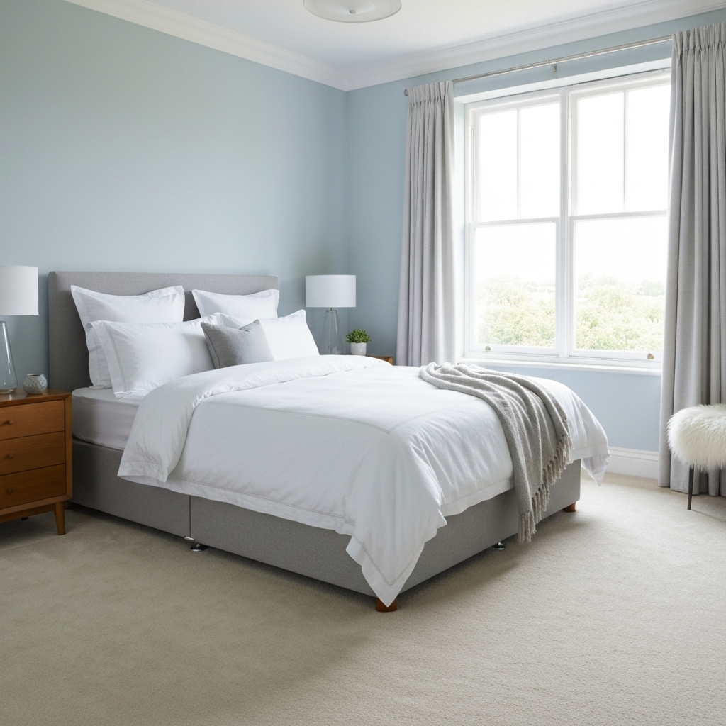 Pristine bedroom after standard cleaning in Jensen Beach