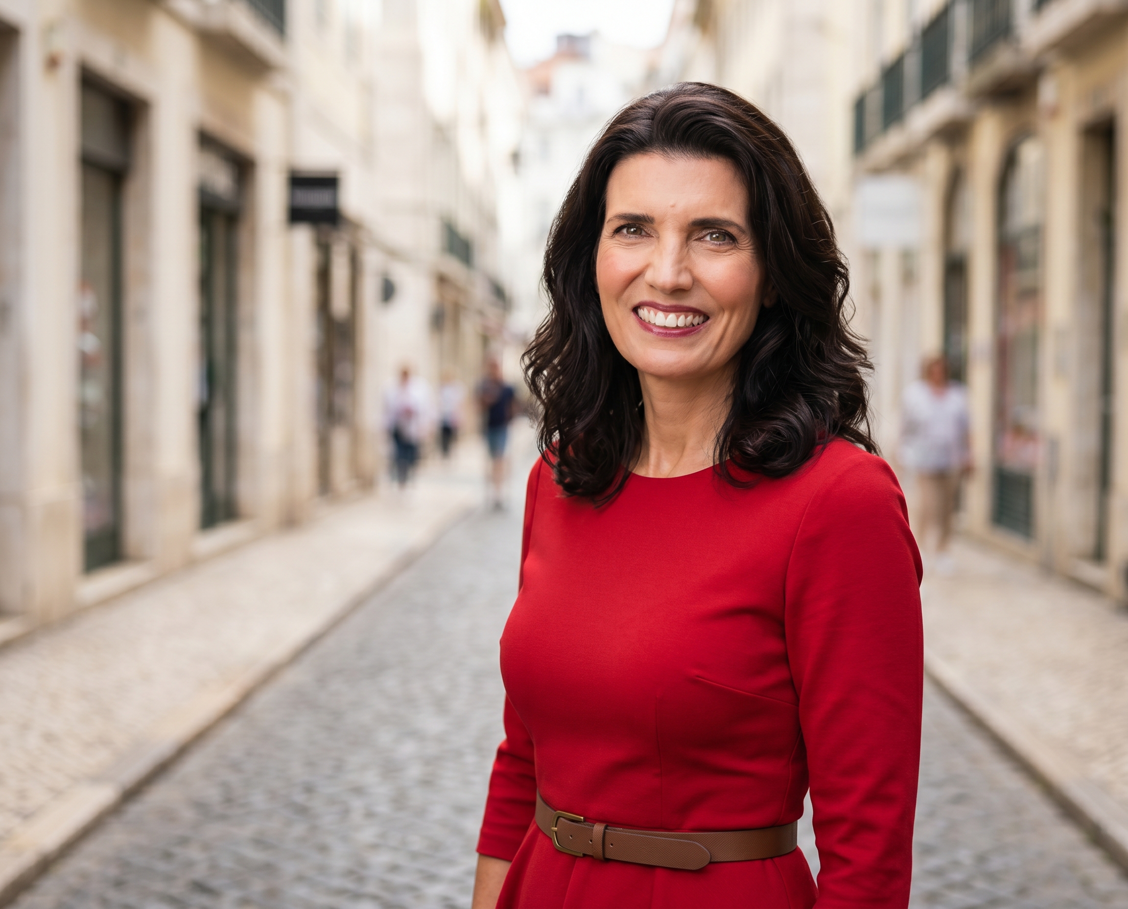 Erin, The Vacation Project travel advisor, on a cobblestone European street