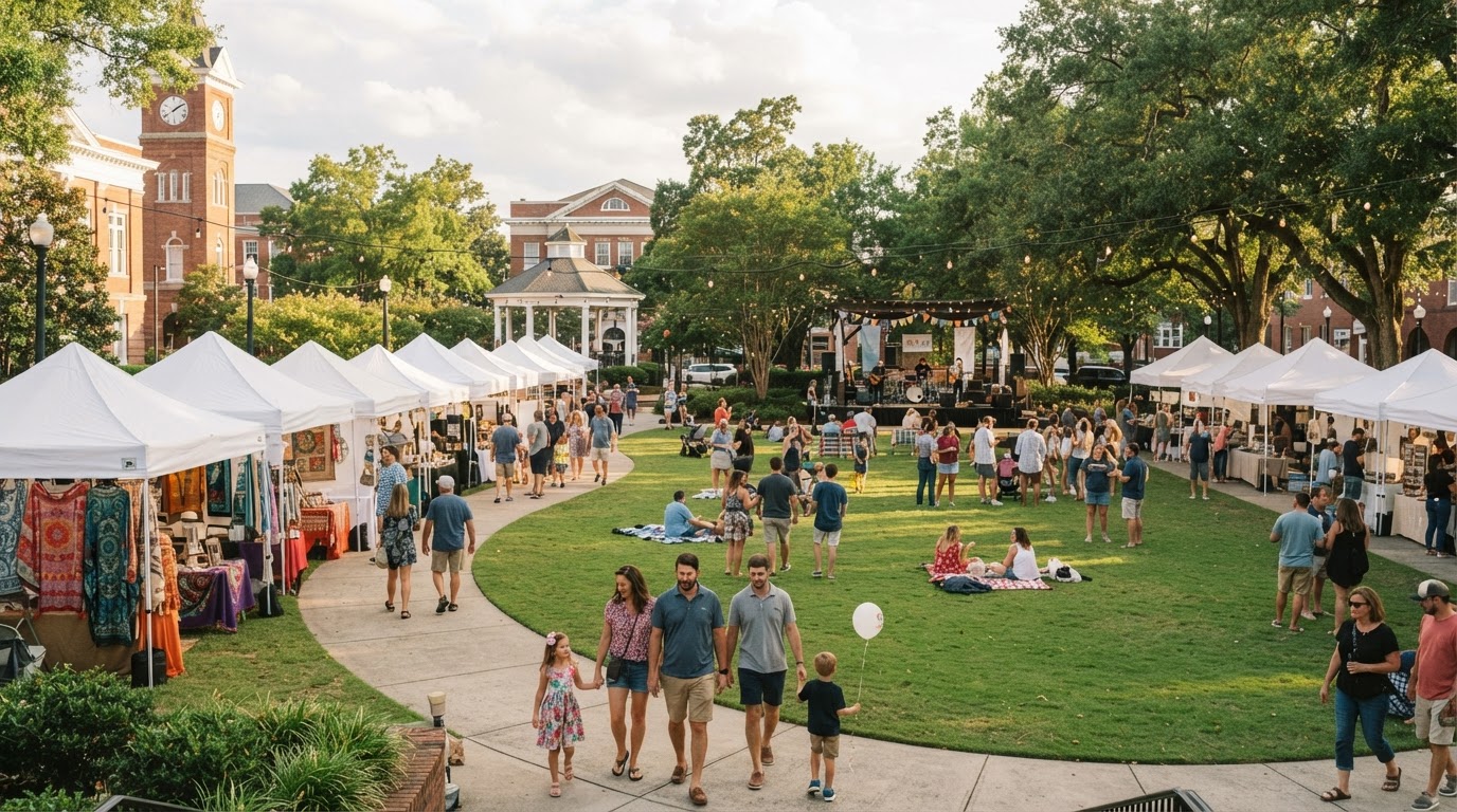 Suwanee Fest 2026 community festival in the town center park