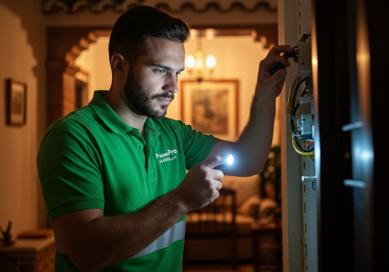 Emergency electrician in Marbella: Prices, response times and what to expect