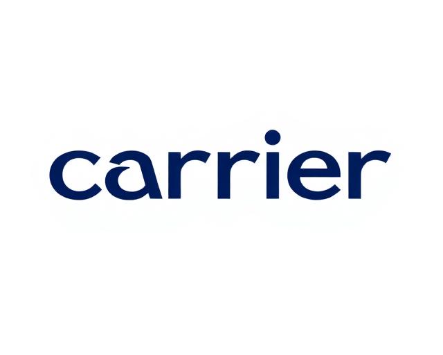 Carrier high-efficiency HVAC equipment logo - trusted and installed by Briden Mechanical Services in RI & MA.
