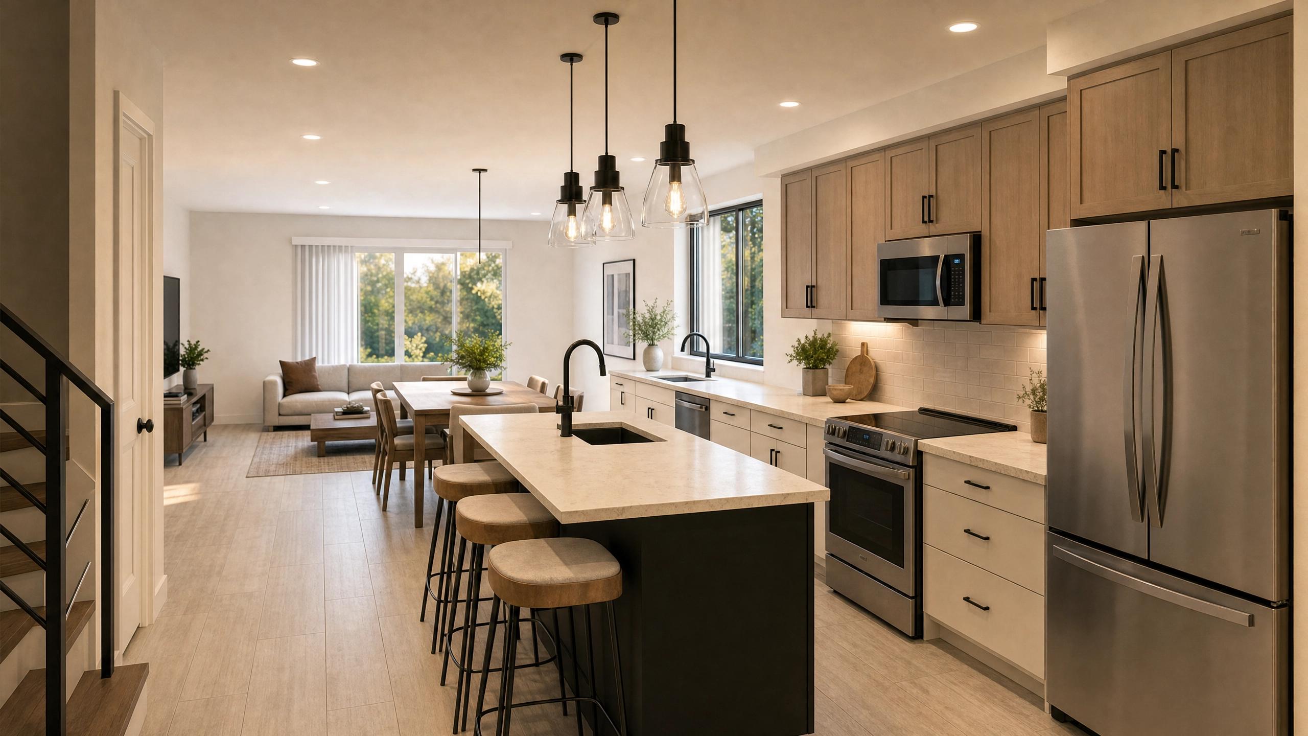 Modern Kitchen & Dining Area