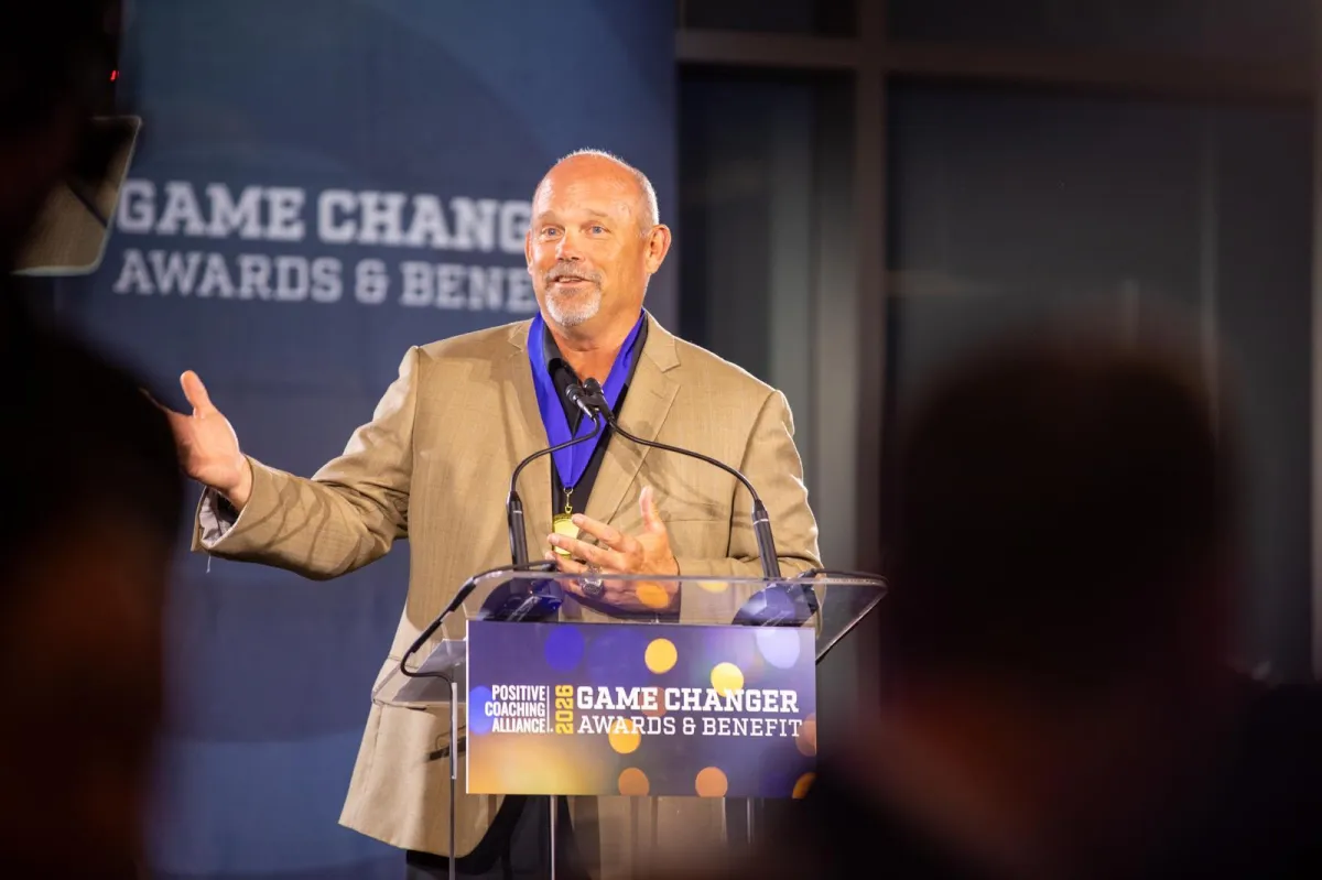 Coach Skip Hanks on the field