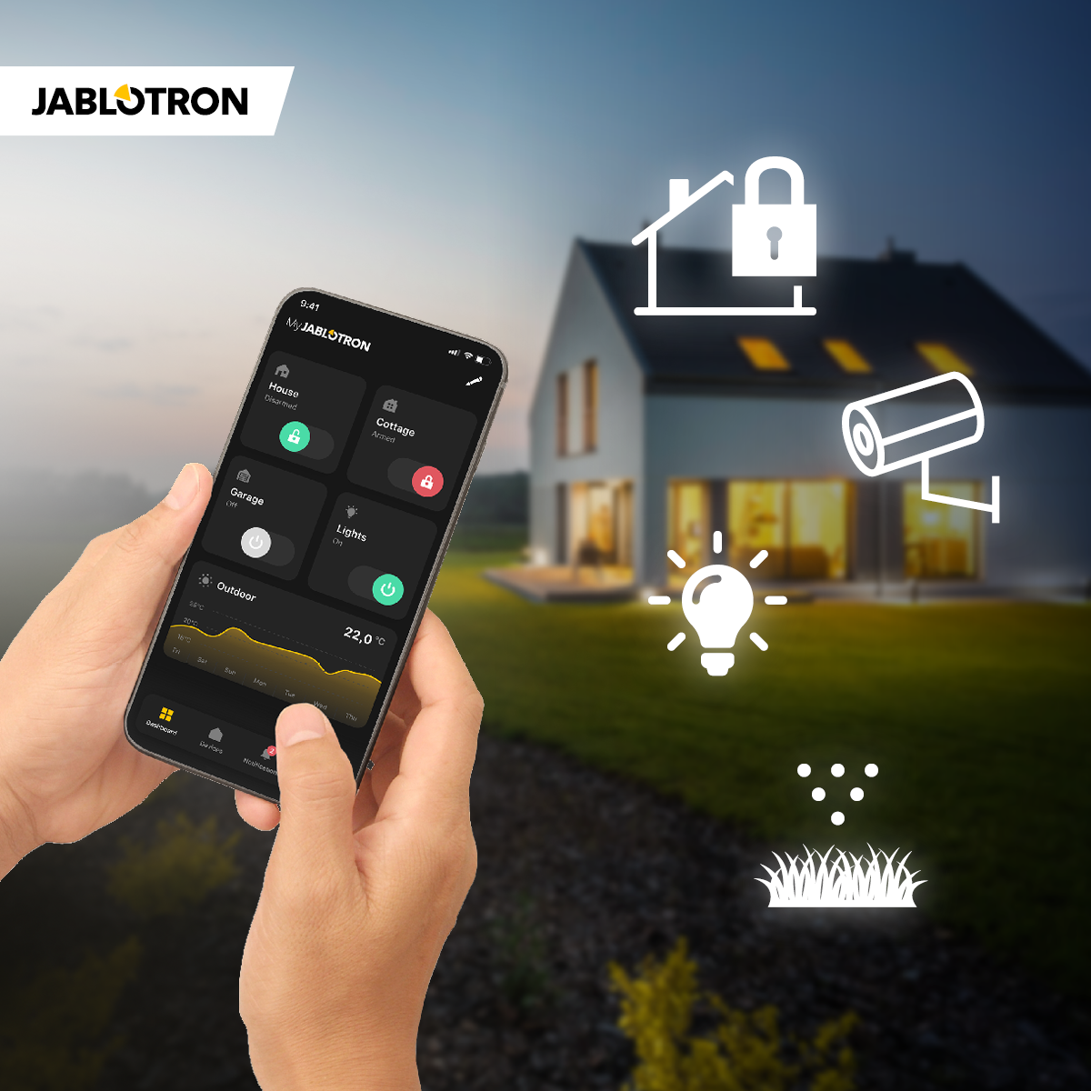 MyJABLOTRON mobilna aplikacija za alarm