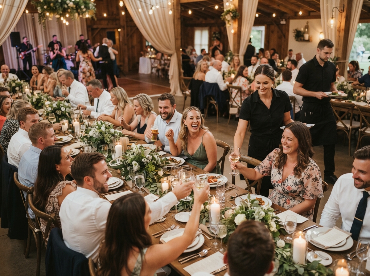 Elegant wedding reception catered by Patricia Catering