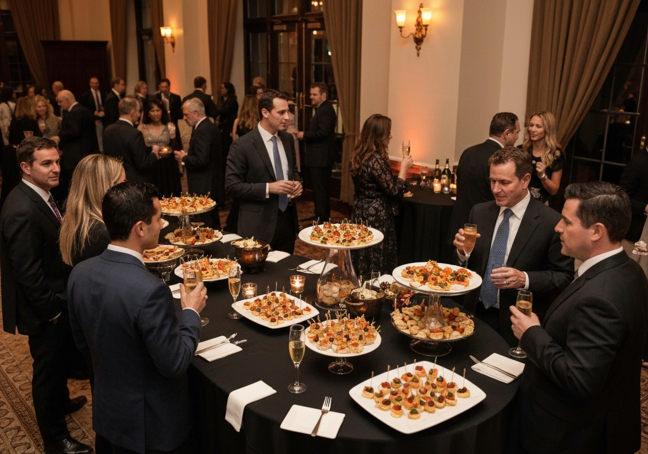 Elegant private event catering setup by Patricia Catering Omaha