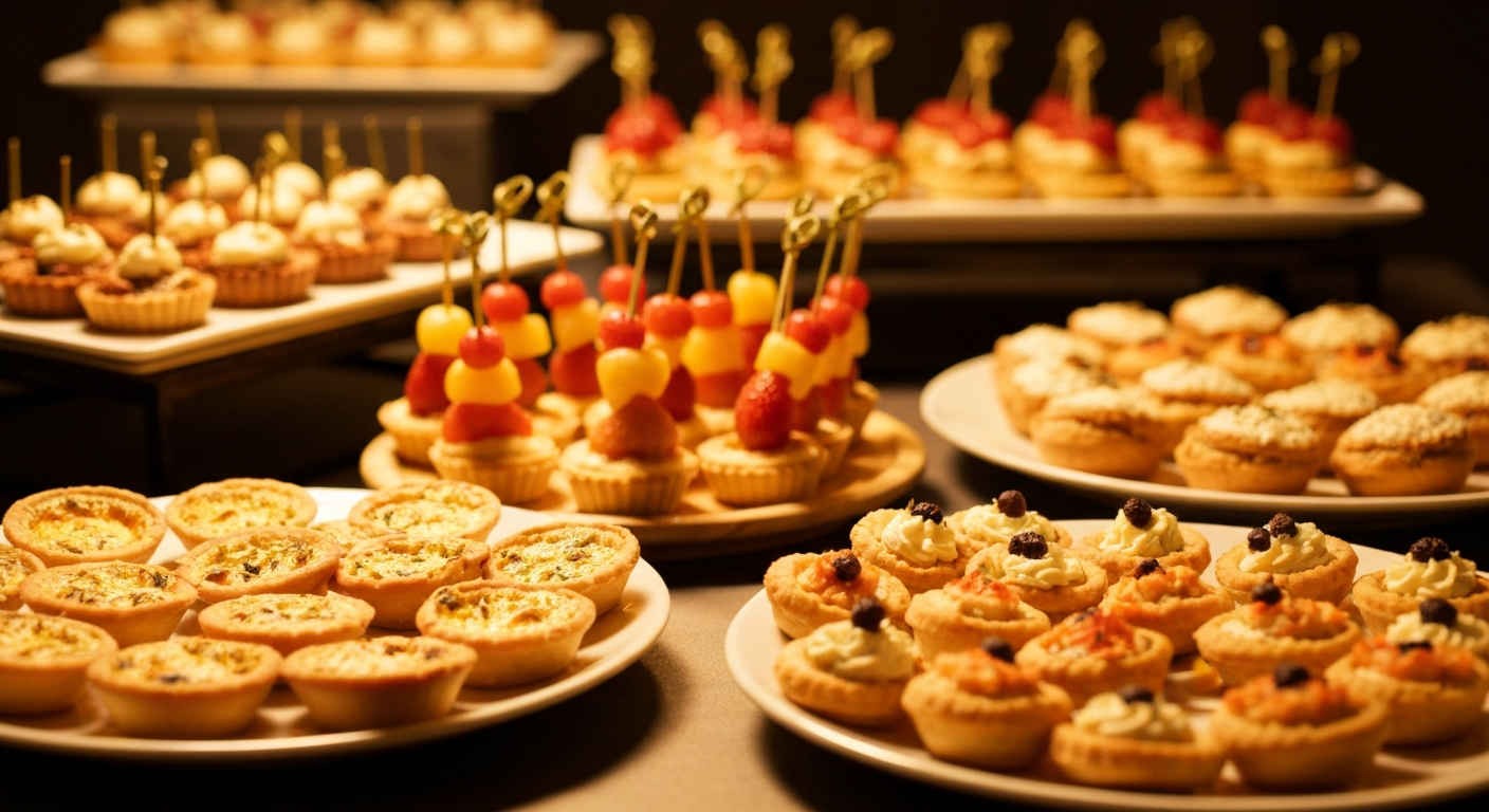 Beautiful open house catering spread