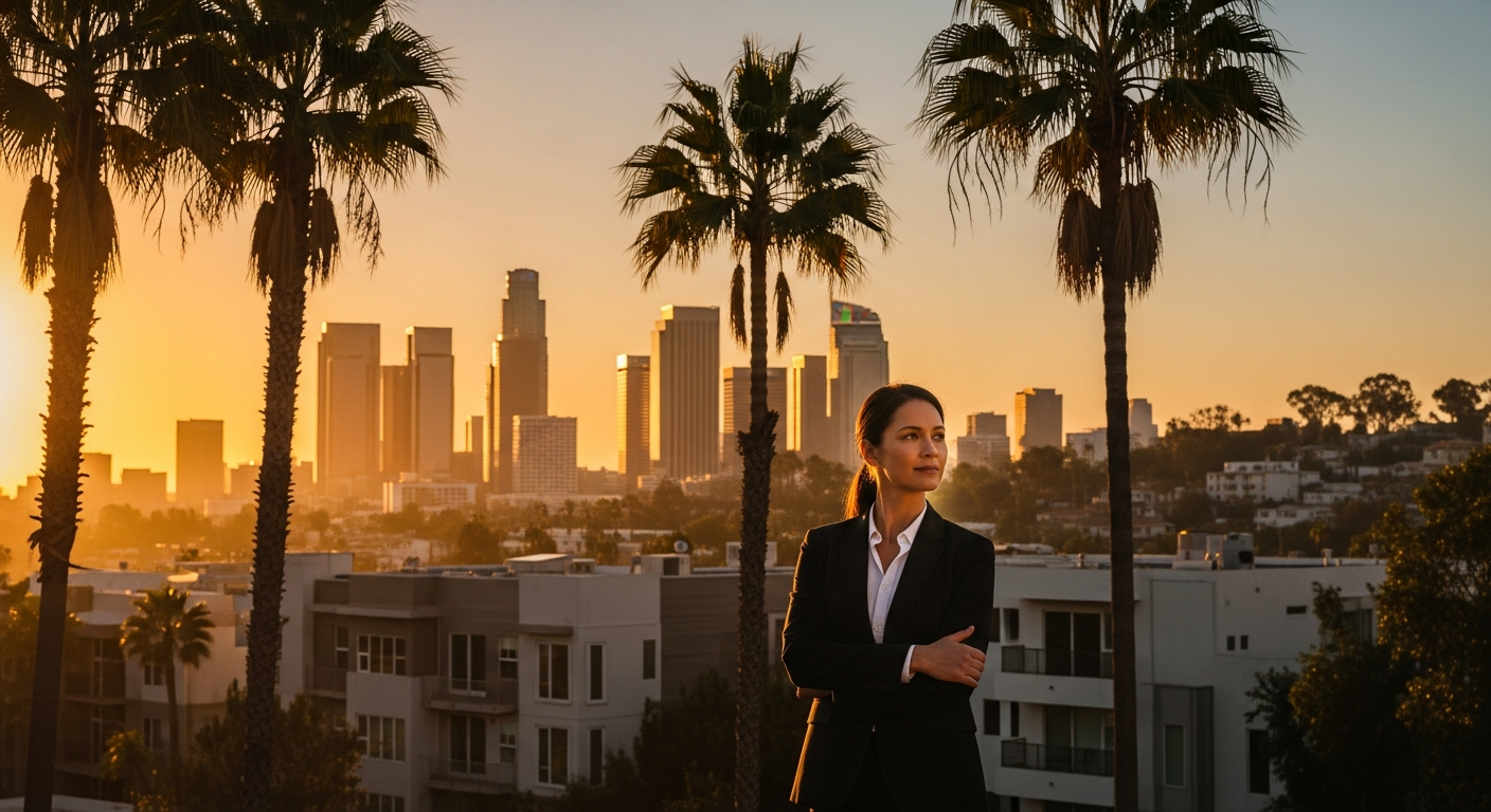 Los Angeles skyline at golden hour representing Dana Ehrlich's service area
