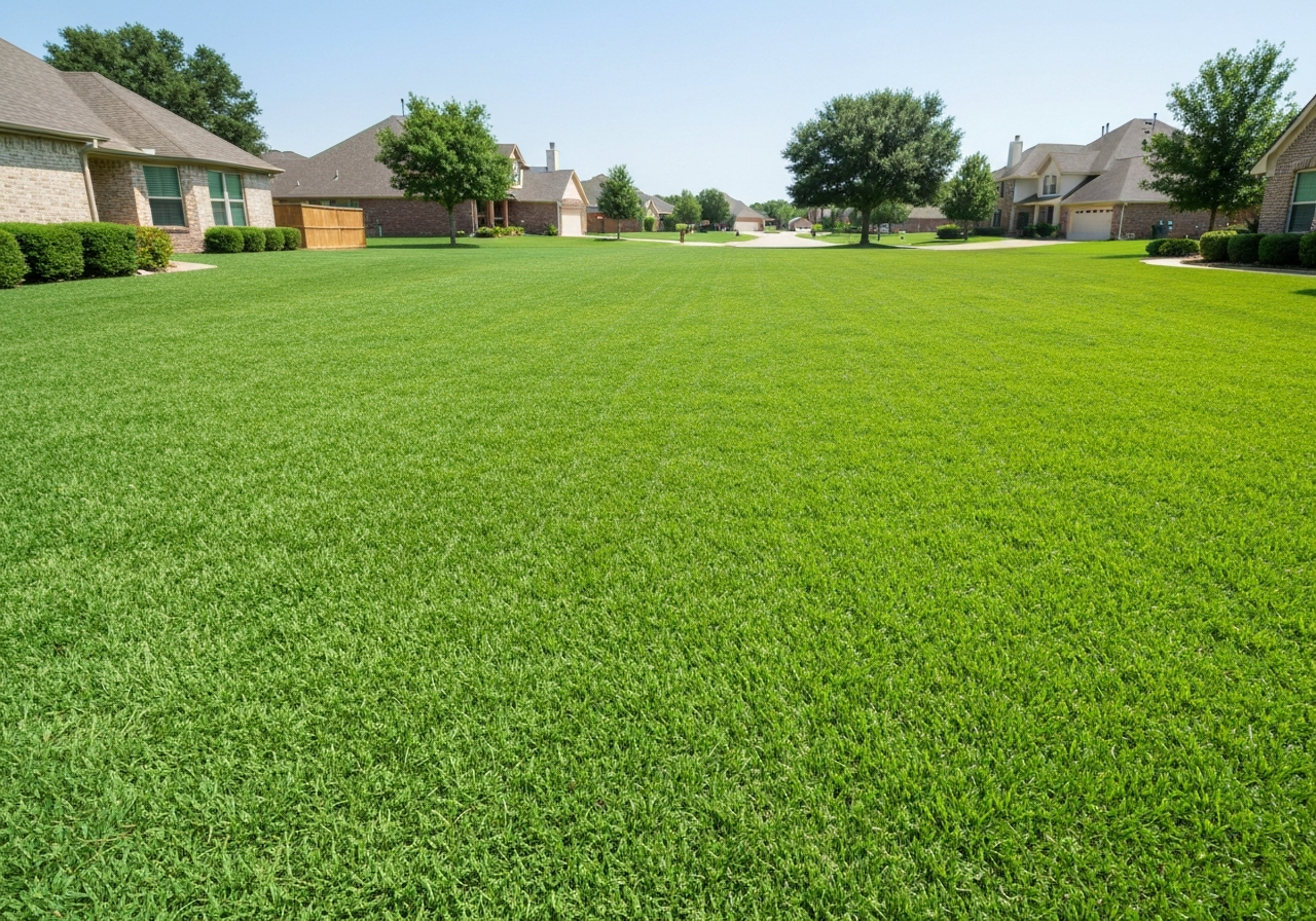 Thick grass after aeration