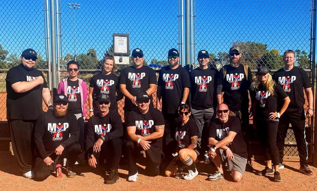 Team photo at the Stars & Strikes Kickball Tournament in Scottsdale