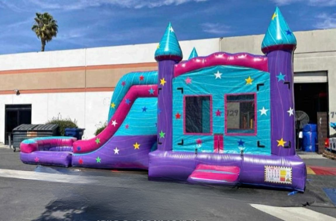 Purple and Blue Combo Bounce House