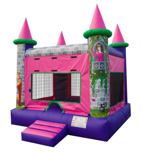 Princess Castle Bounce House Setup