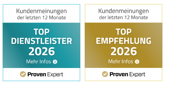 ProvenExpert Top Dienstleister & Empfehlung 2026