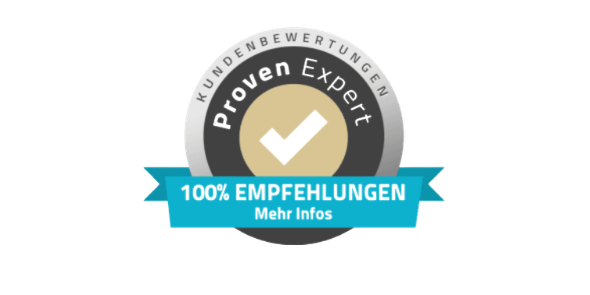 100% Empfehlungen ProvenExpert