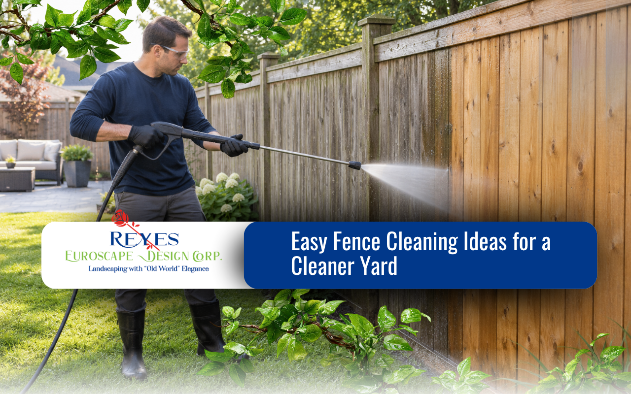Fence cleaning on a wood fence for a fresher outdoor space