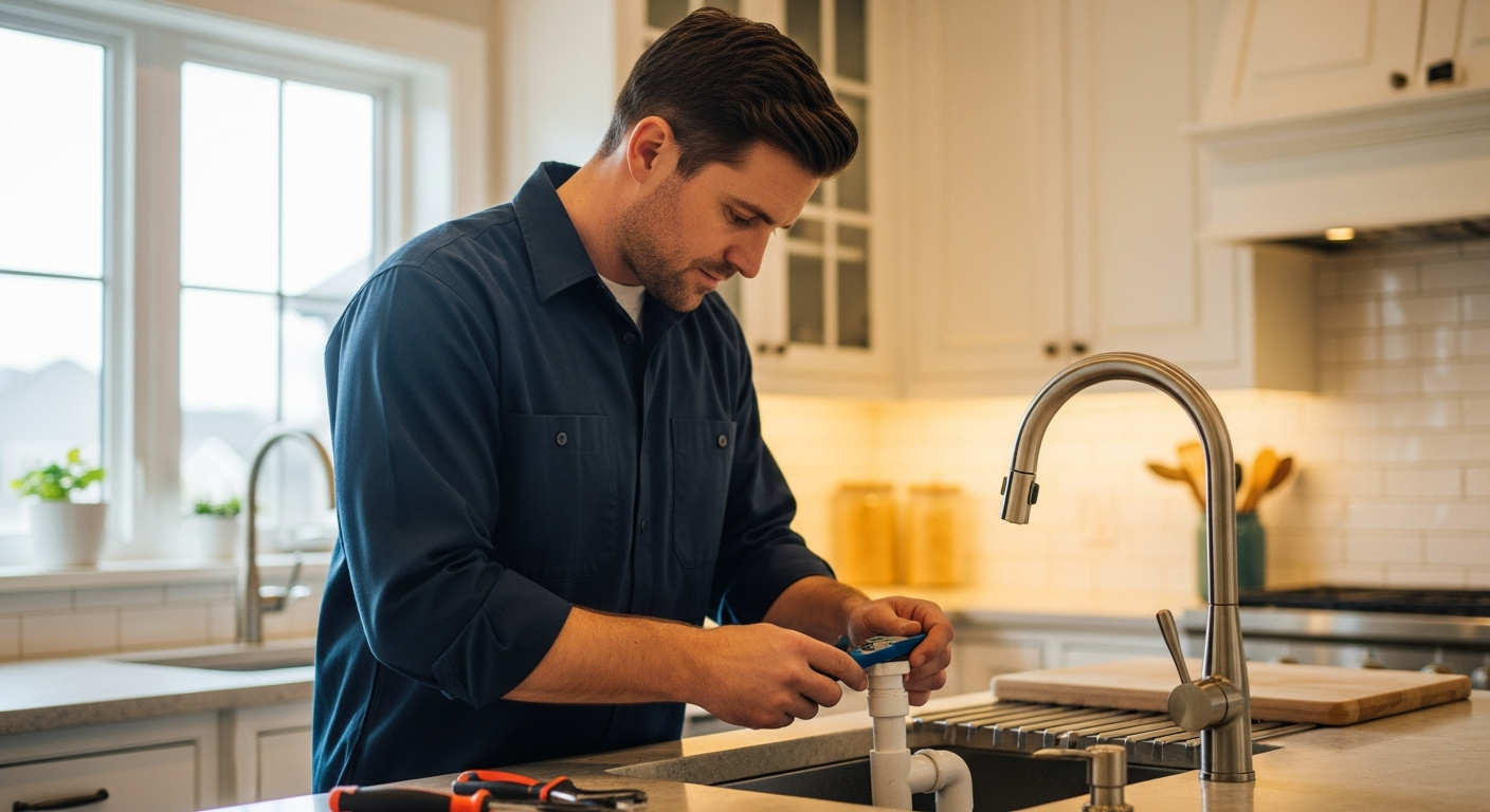 Professional plumber at work in Lafayette LA