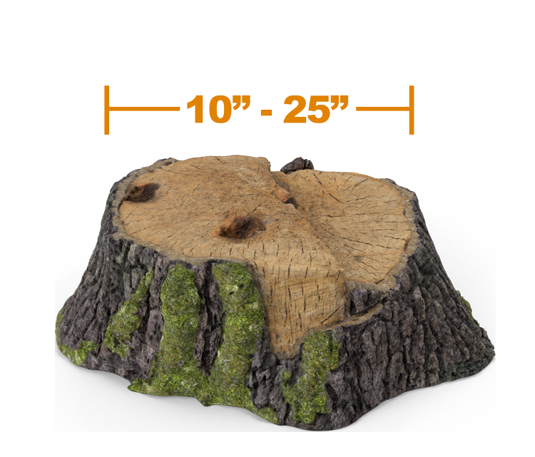 Medium stump grinding pricing guide illustration