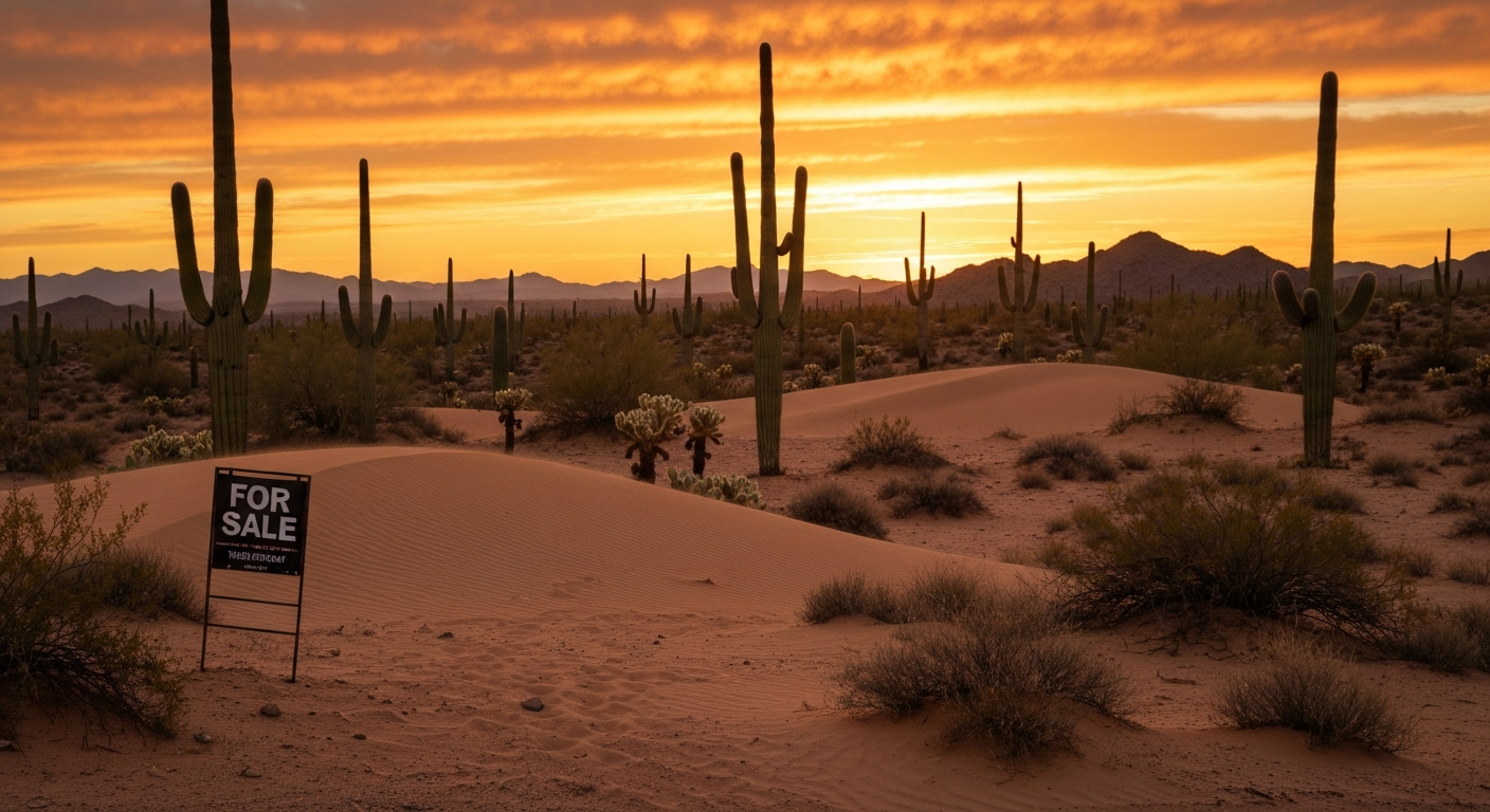 Beautiful Arizona sunset over undisturbed land