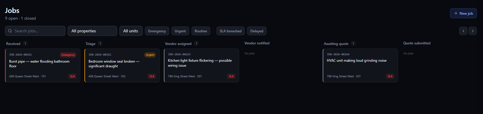 Maintenance Interface