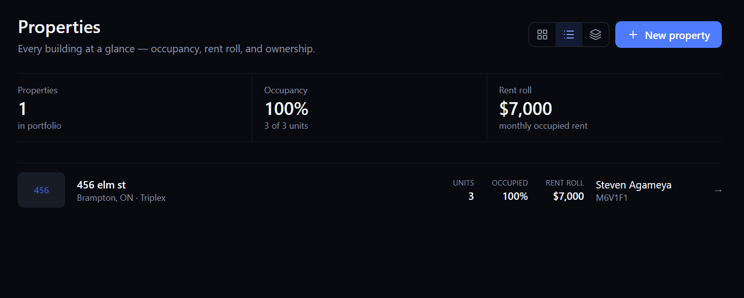 Property Management Dashboard