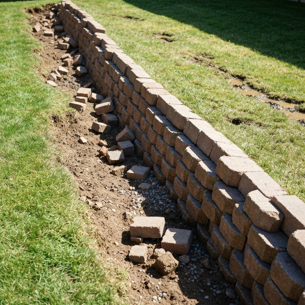 Natural Stone Retaining Wall in Ontario