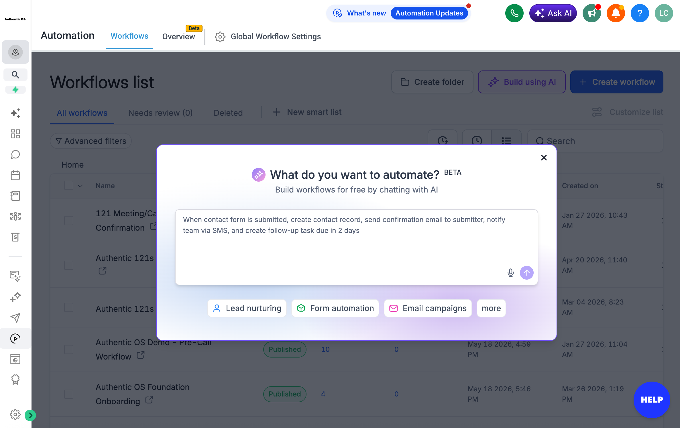 Need to set up an automation?