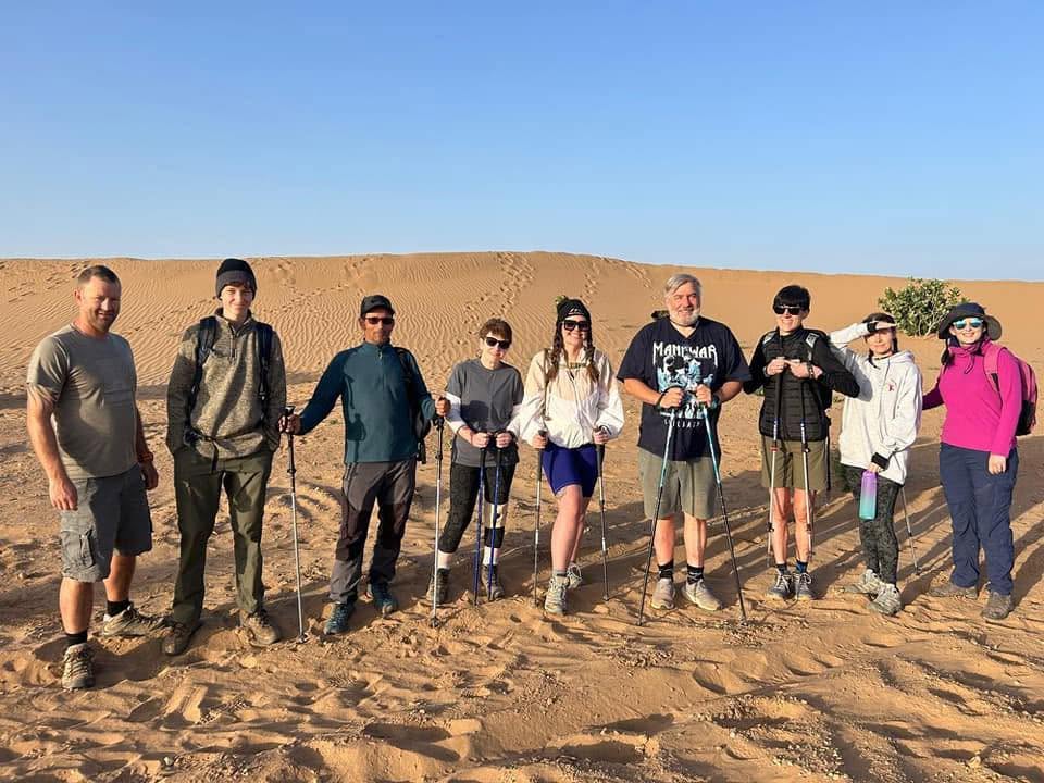 Trekking in the desert