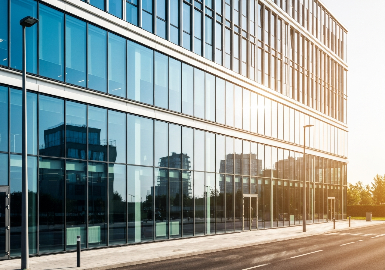 Modern commercial building exterior