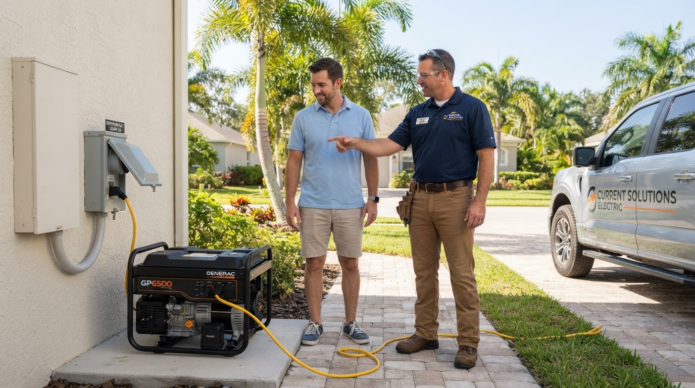 How Do You Safely Connect a Portable Generator to Your Florida Home? Inlets, Interlocks & Transfer Equipment Explained