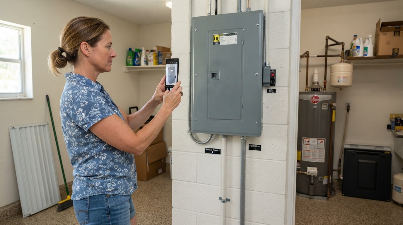 How to Safely Photograph Your Electrical Panel for a Remote Consultation