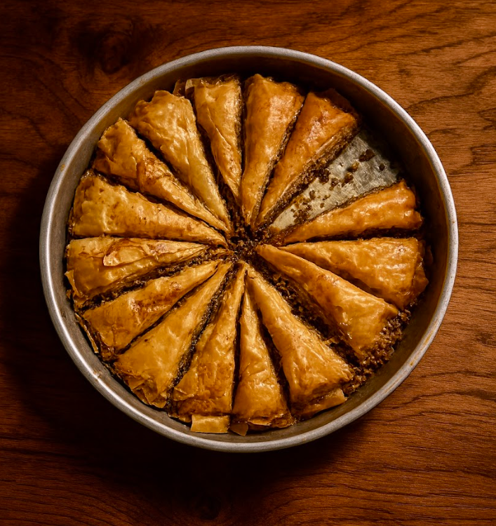 Golden Baklava - Freshly baked pastries at Ganash Bakery