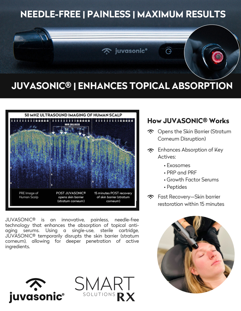 Juvasonic enhances topical absorption