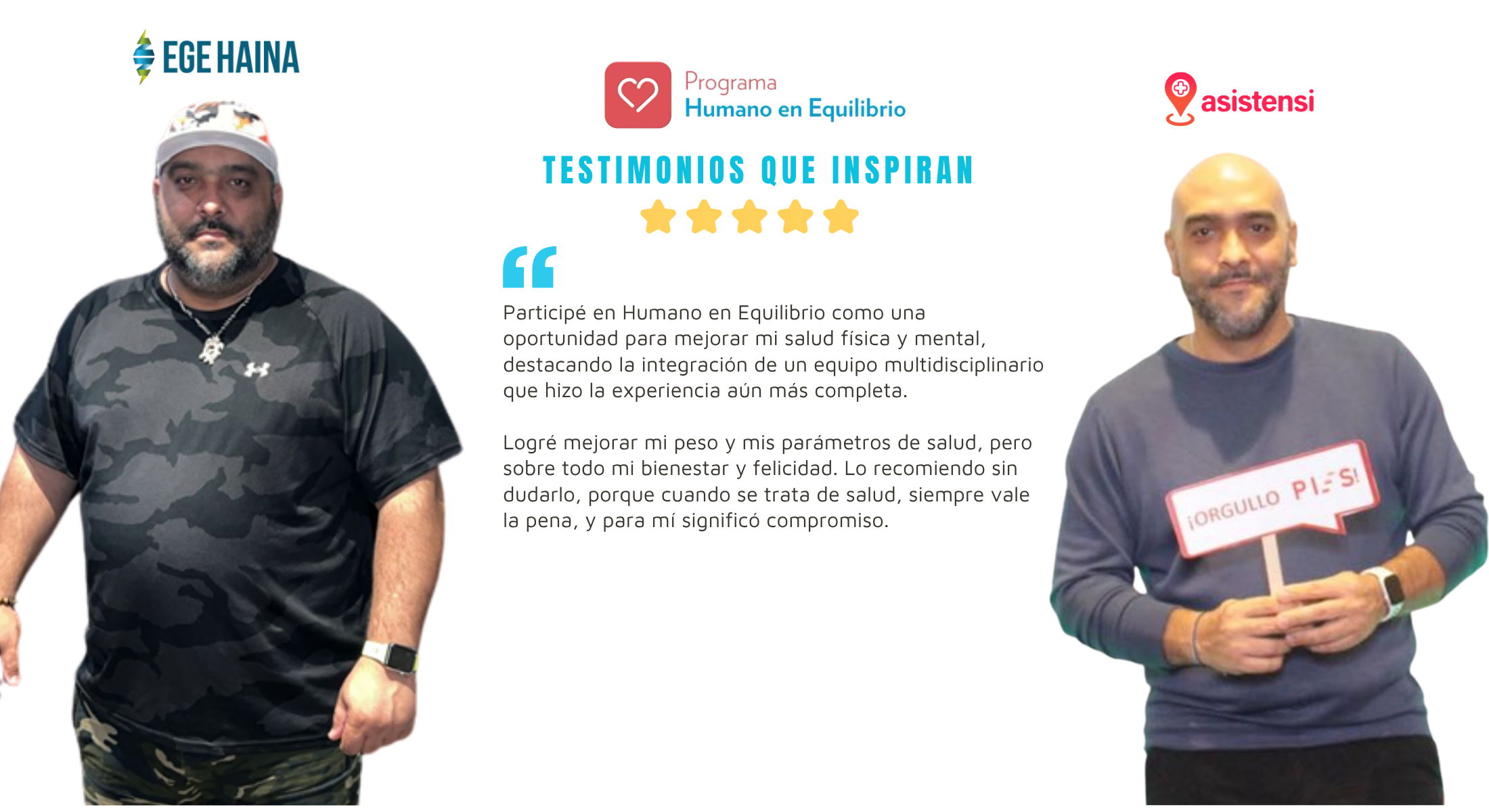 Haz clic para ver la imagen en tamaño completo Testimonio de transformación y bienestar - Programa Humano en Equilibrio asistensi