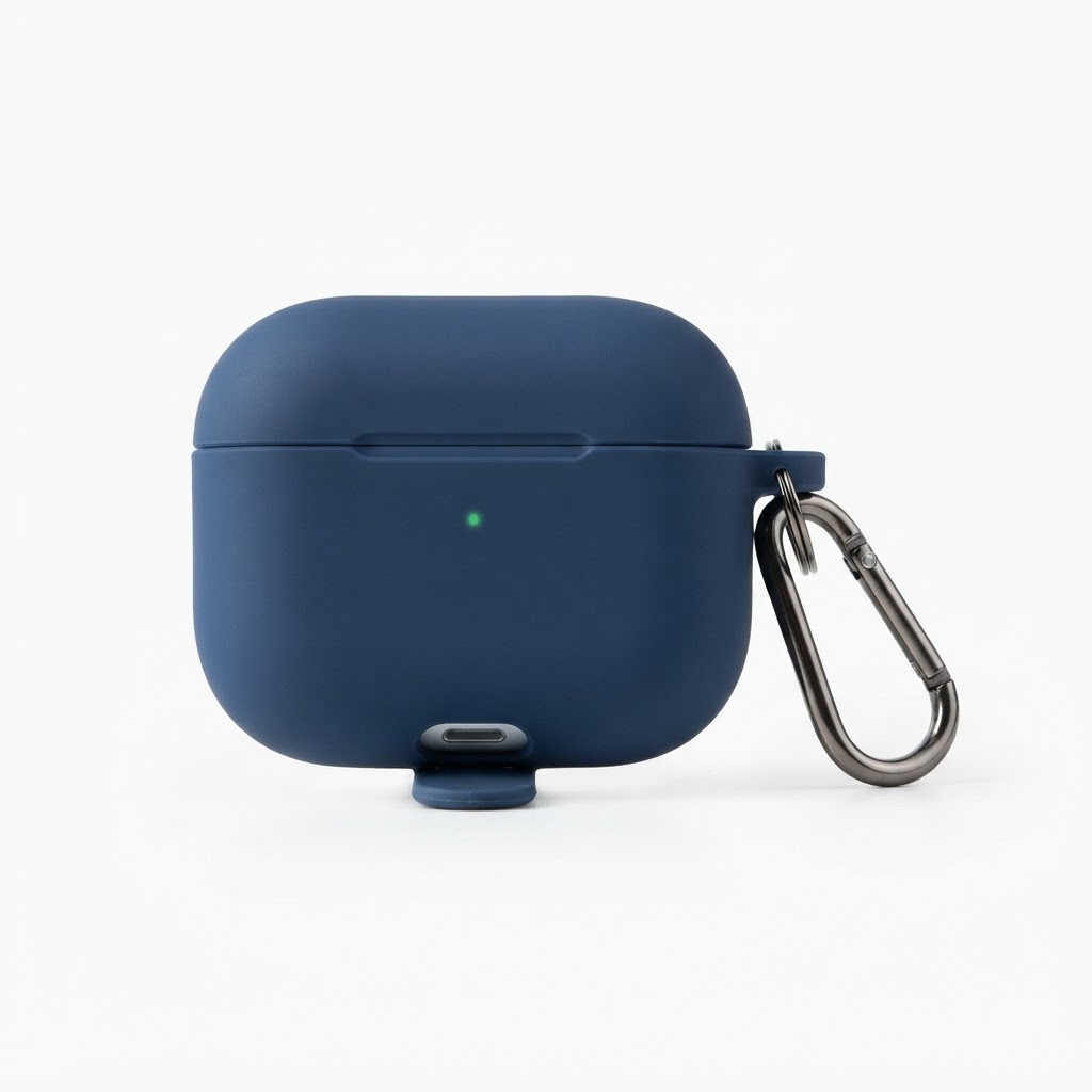Soft Liquid Silicone Case with Metal Keychain Carabiner