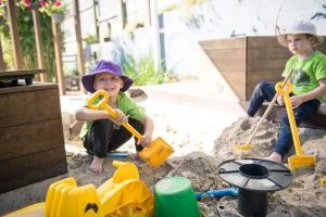 Children playing in sand