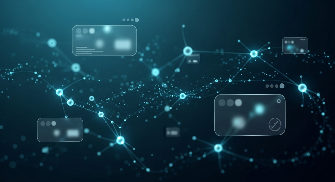 Abstract AI automation and technology background representing advanced business systems