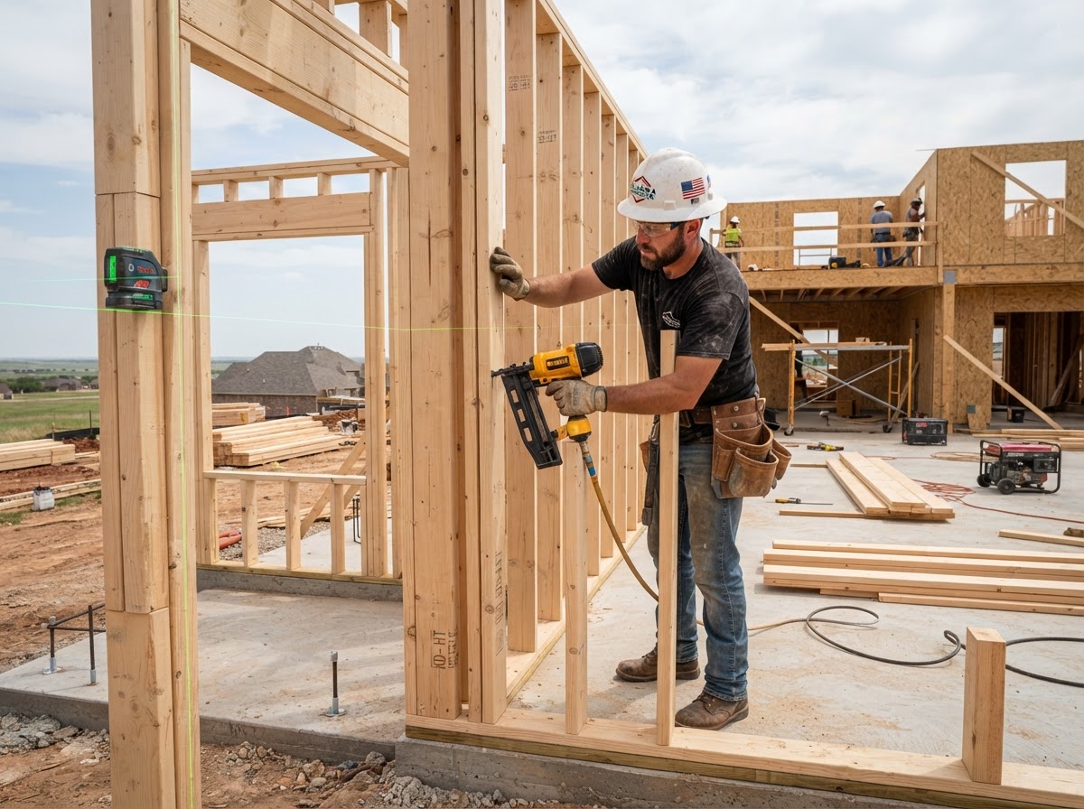 Precision structural framing by Landrun 1889 carpenters