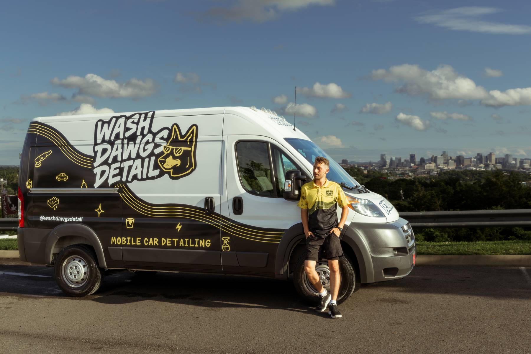 Wash Dawgs Detail mobile detailing van fully equipped with water and power