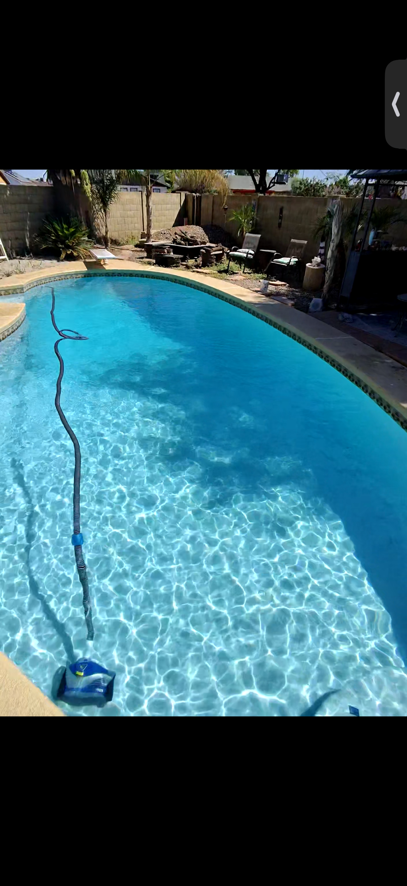 Clean blue pool after green to clean service
