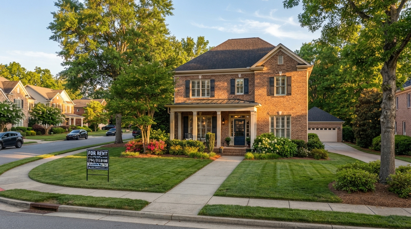 Well-maintained brick Charlotte NC investment rental property representing real estate investing