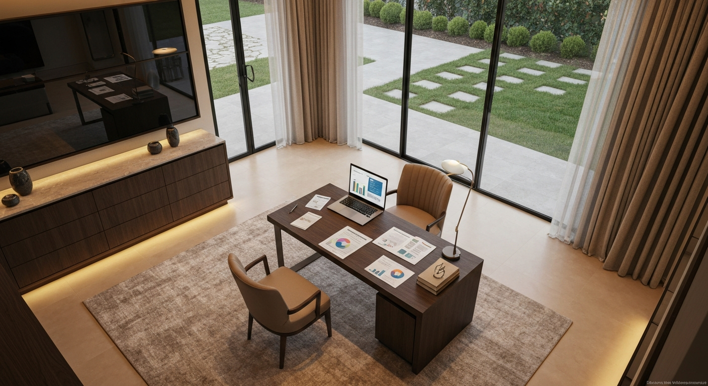 Luxury home interior desk