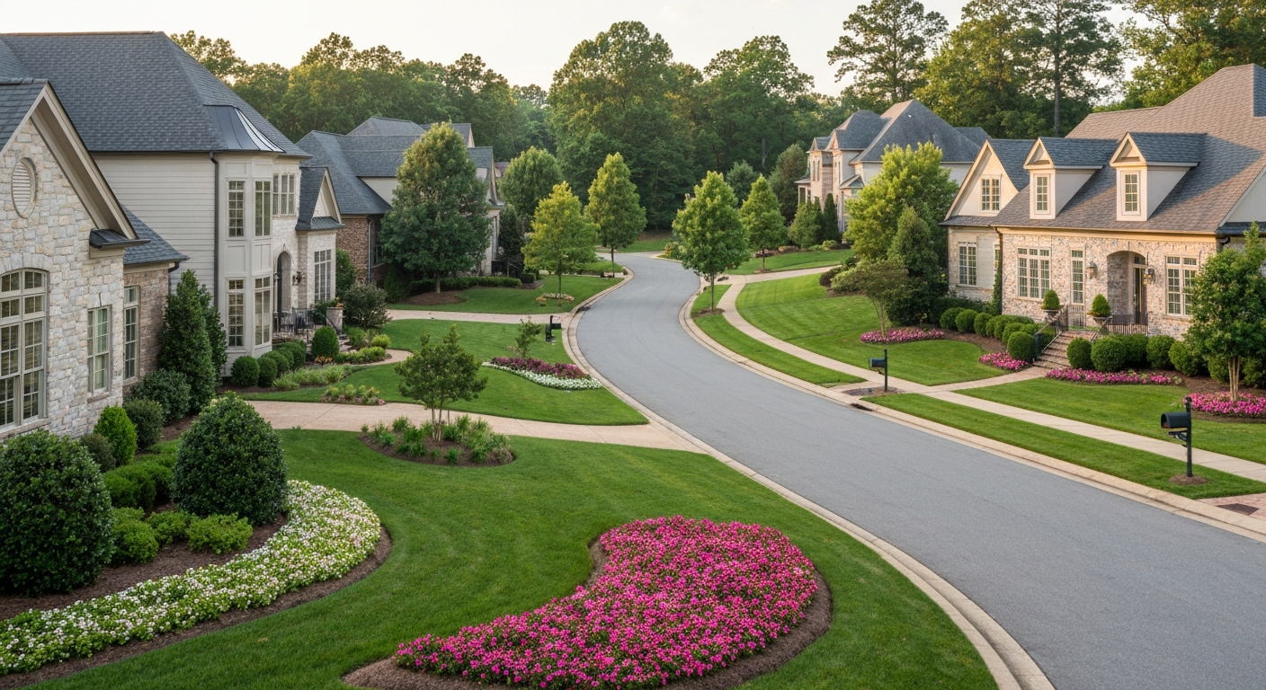 Luxury Charlotte Residential Streetscape