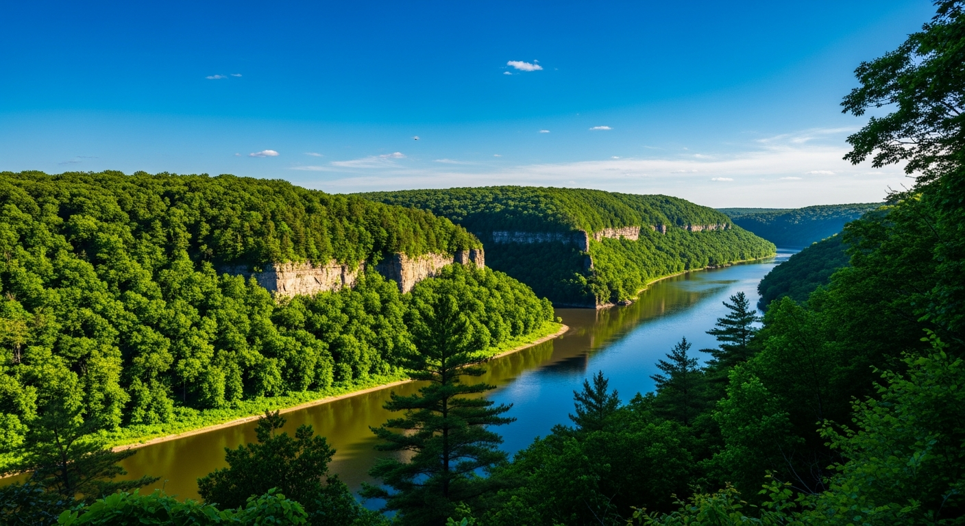 St Croix River gorge in Osceola Wisconsin
