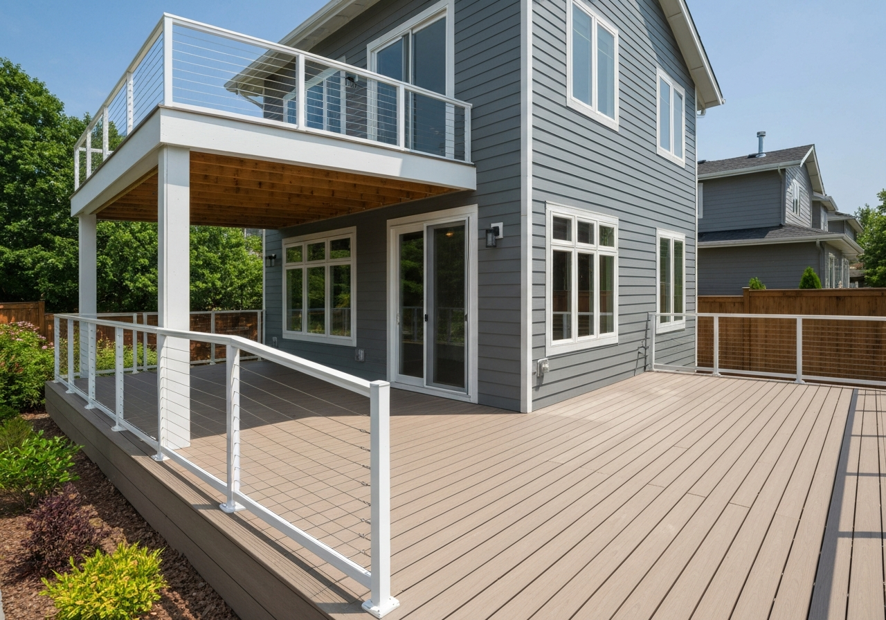TimberTech deck with Westbury railing River Falls WI