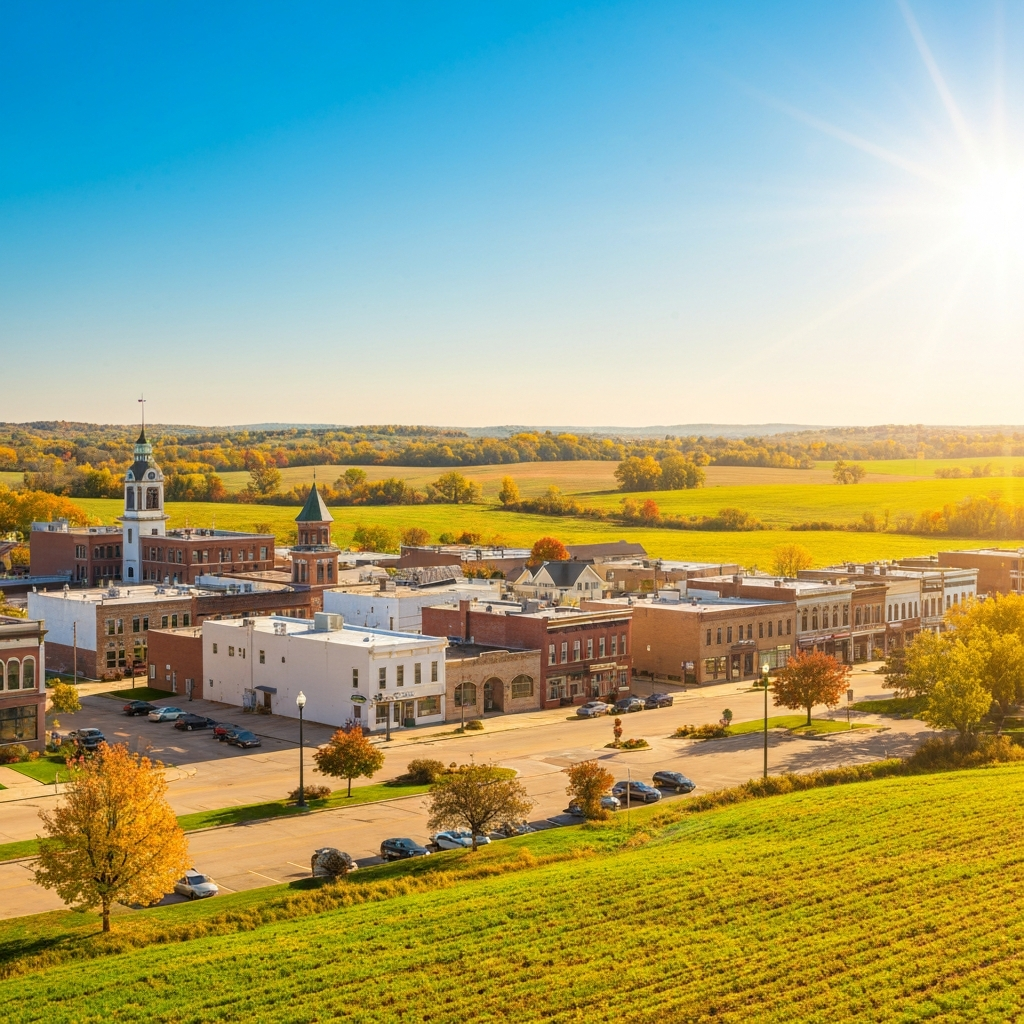 Glenwood City WI downtown or surrounding farmland