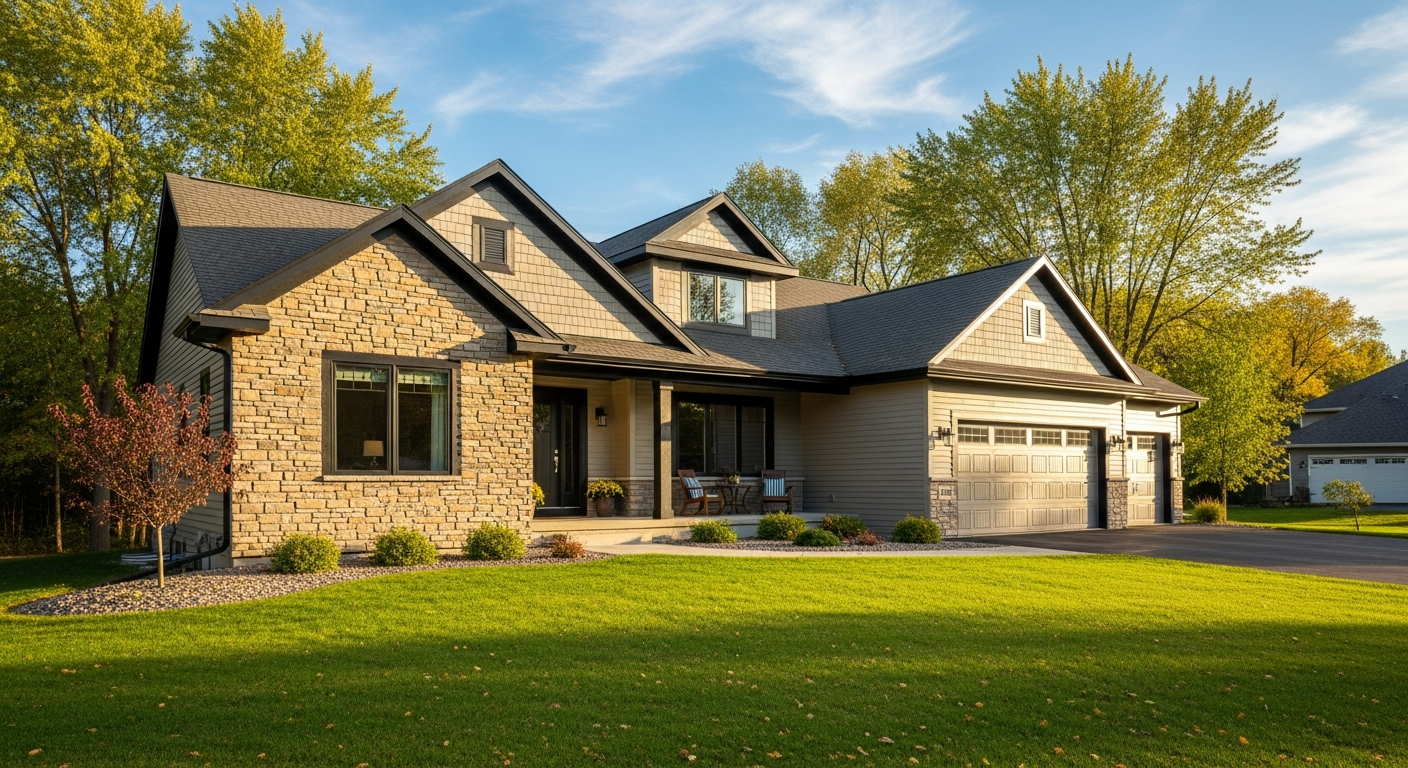 Beautiful finished exterior home project in western Wisconsin