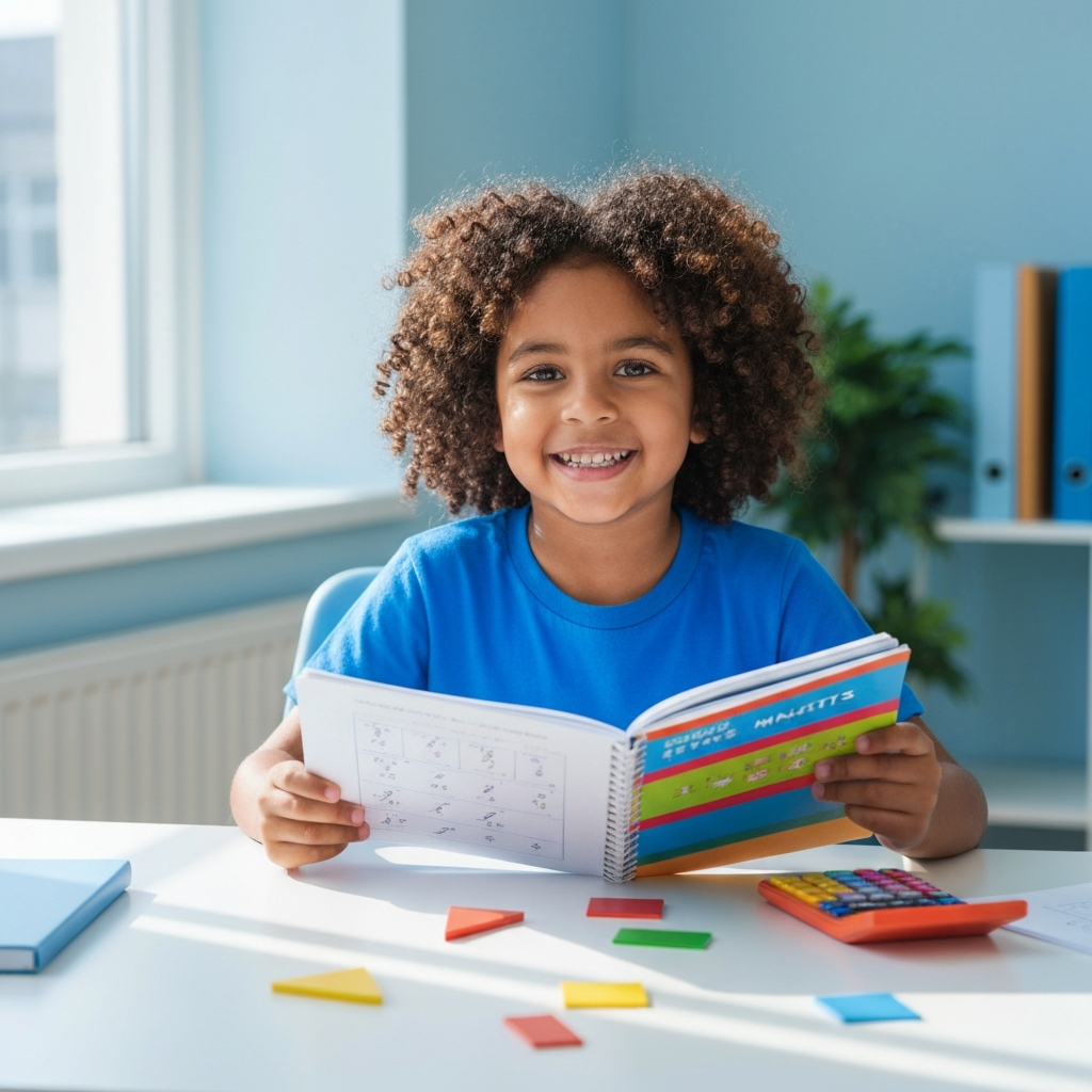 Confident child ready for times tables